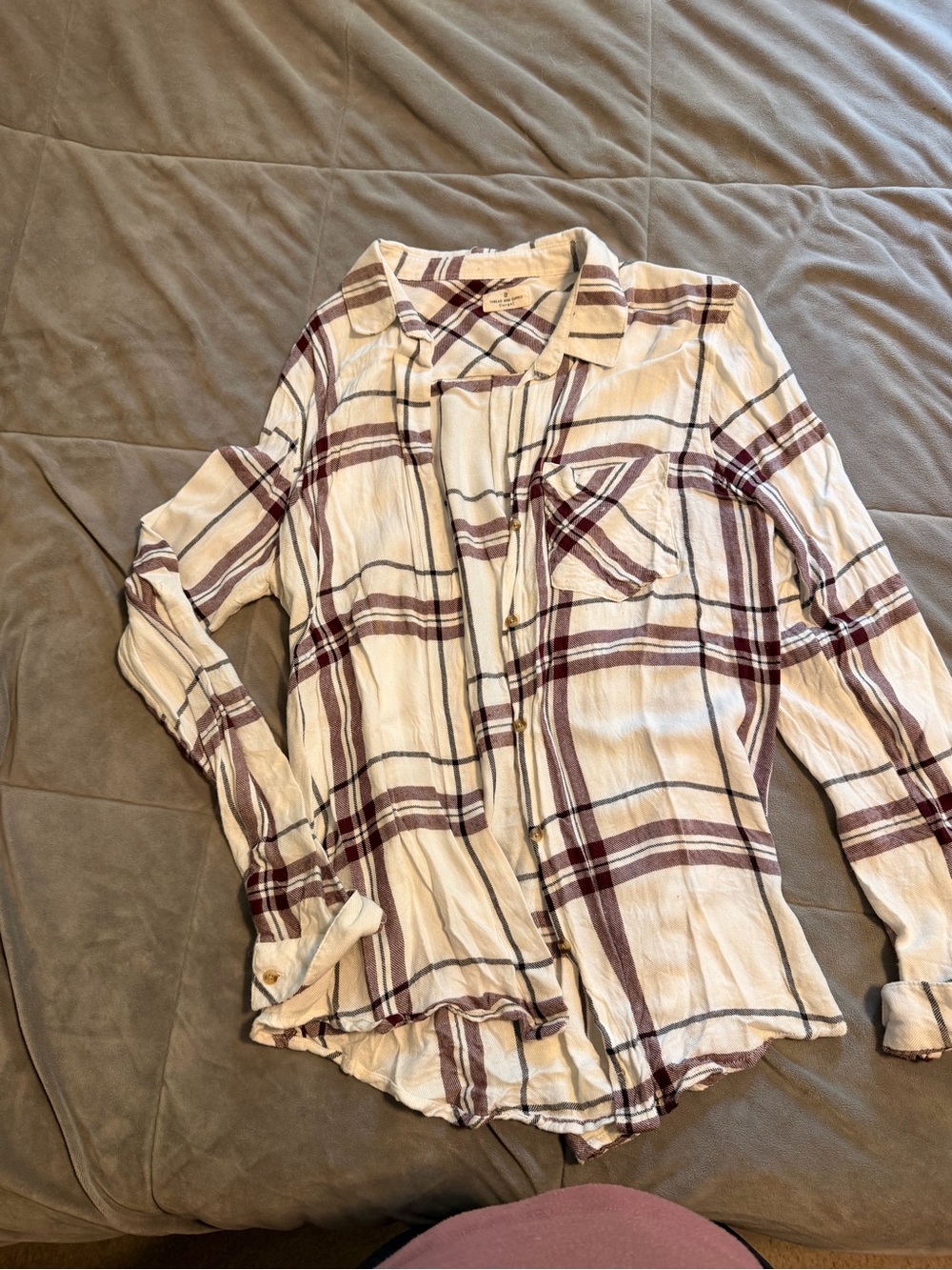 Plaid Button-Up Shirt